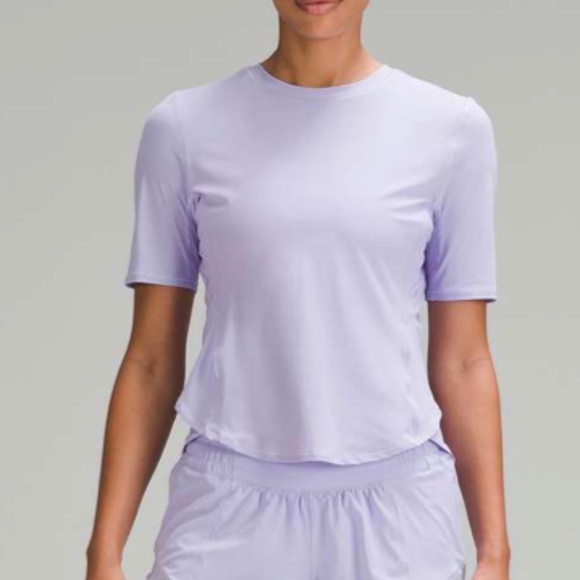 Lululemon UV Protection Fold-Over Running T-Shirt Liliac Smoke 8 - Picture 2 of 10